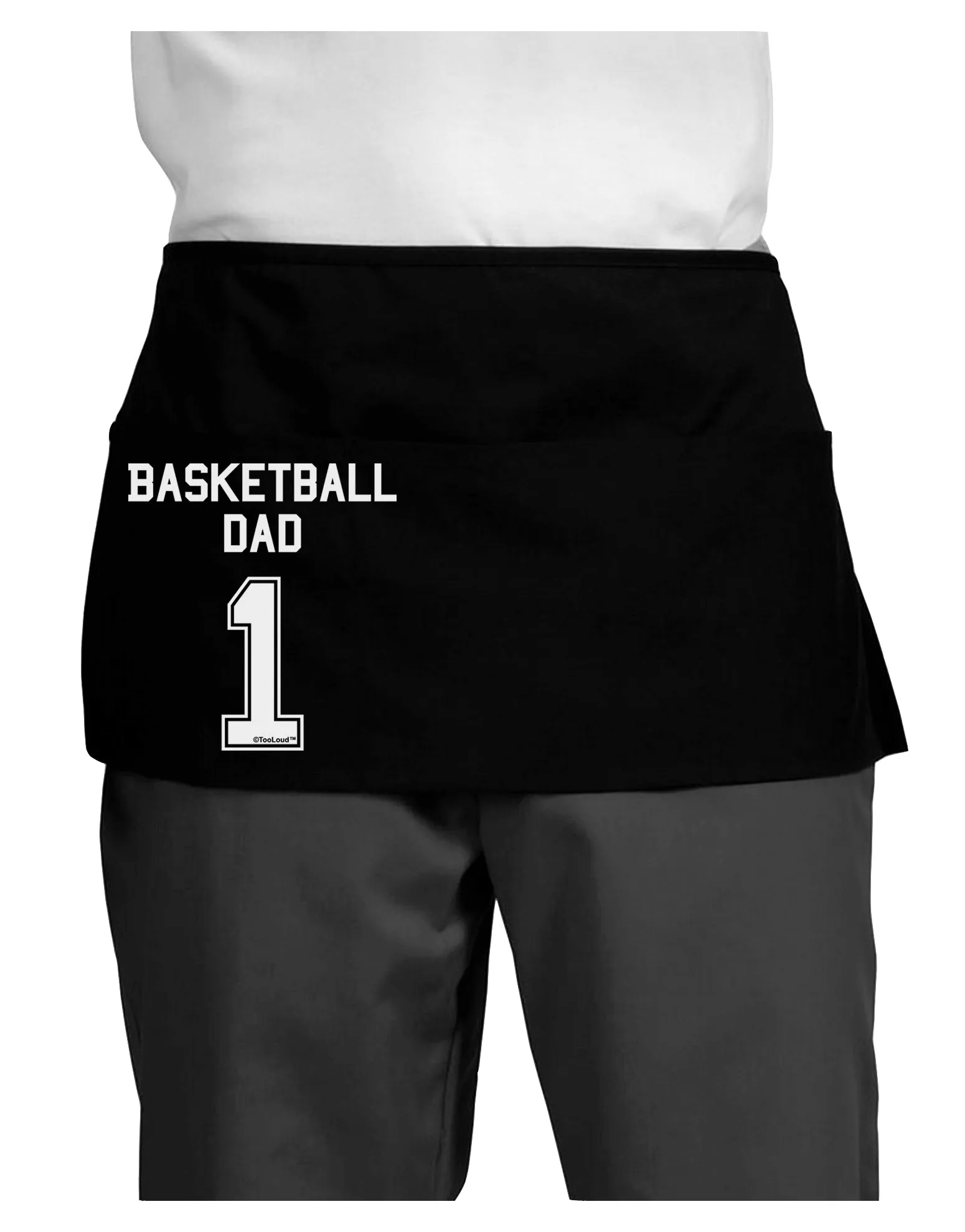 Basketball Dad Jersey Dark Adult Mini Waist Apron, Server Apron by TooLoud