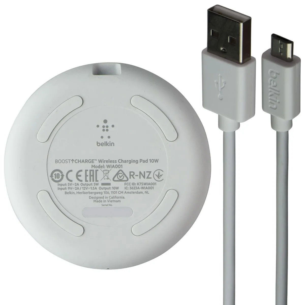 Belkin 10W Qi-Certified Charger Pad for iPhone & Galaxy - White (WIA001ttWH)