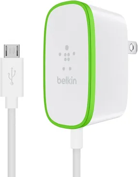 Belkin Boost Up Home Charger with 6-Foot Micro-USB Charging Cable, White (2.4 Amps / 12 Watts)