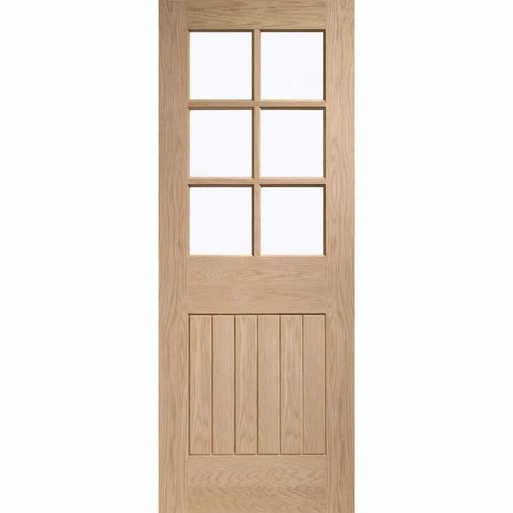 Bespoke Suffolk Oak 6 Pane Glazed 2 Door Maximal Wardrobe and Frame Kit - Prefinished