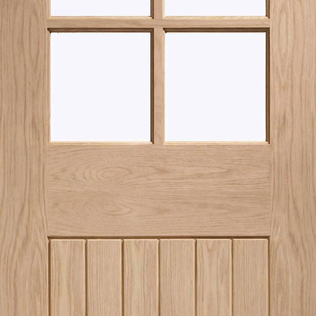 Bespoke Suffolk Oak 6 Pane Glazed 2 Door Maximal Wardrobe and Frame Kit - Prefinished