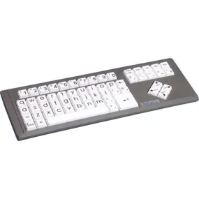 BigKeys LX Large Key Keyboard with White Keys and Lower Case QWERTY Layout