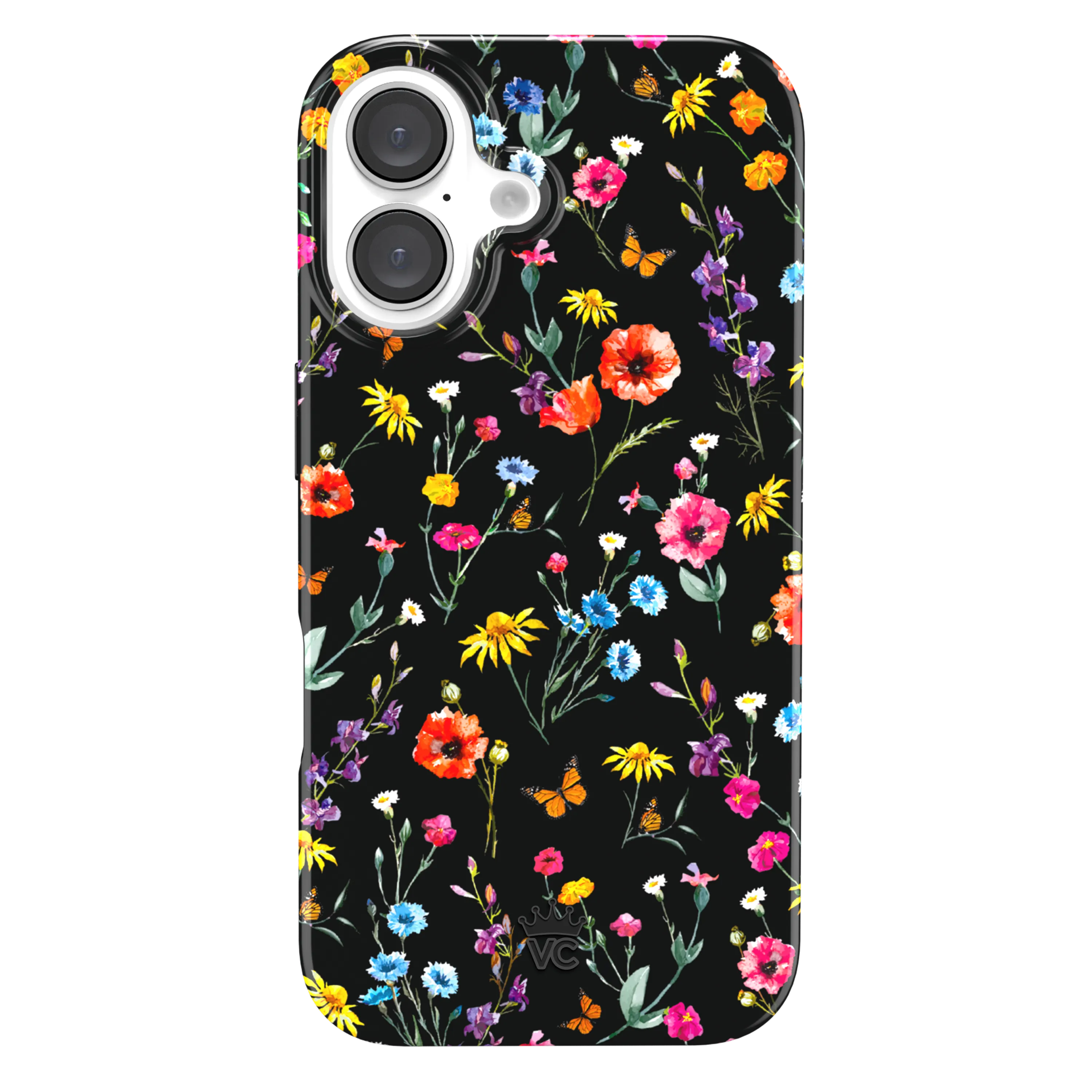 Black Wildflower iPhone Case