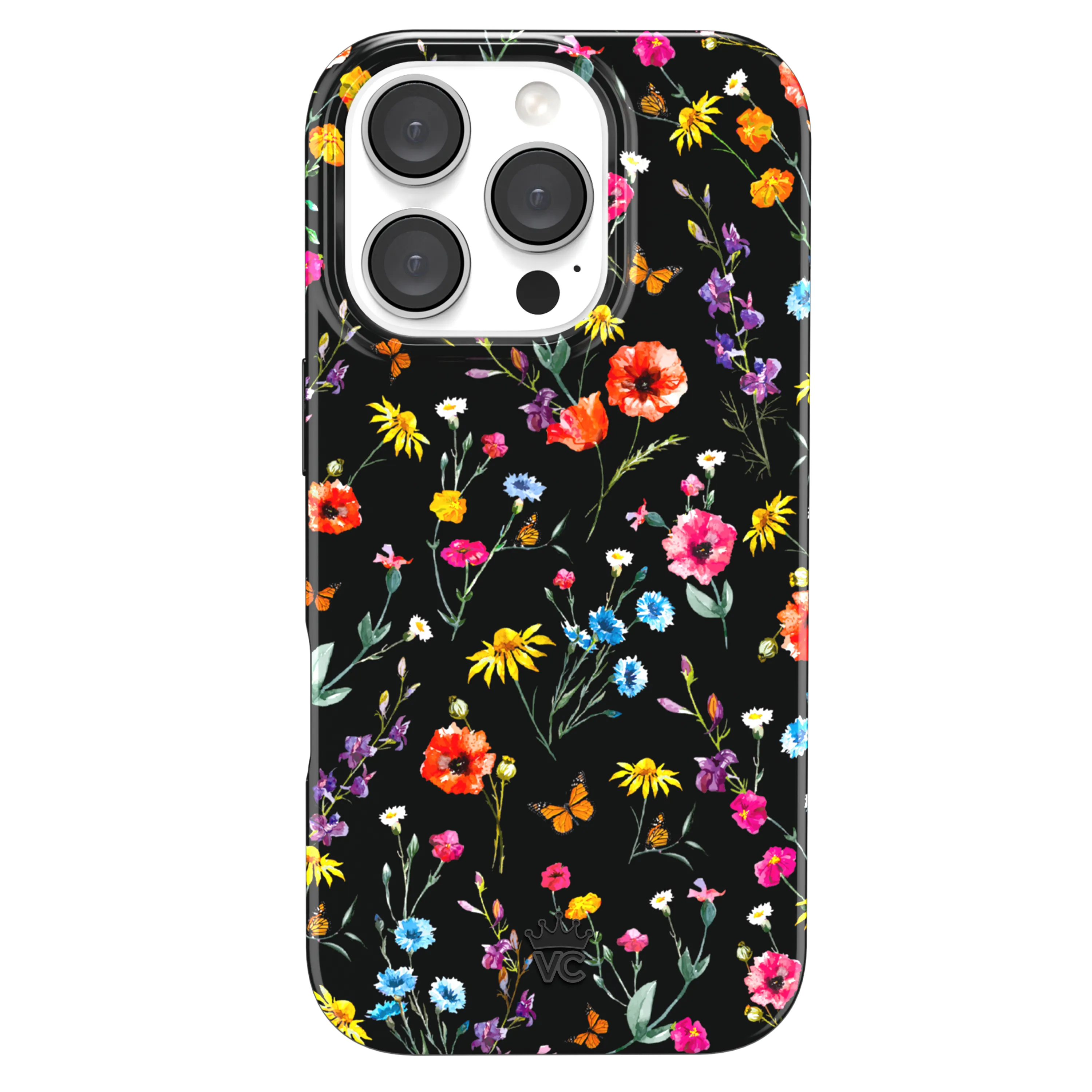 Black Wildflower iPhone Case