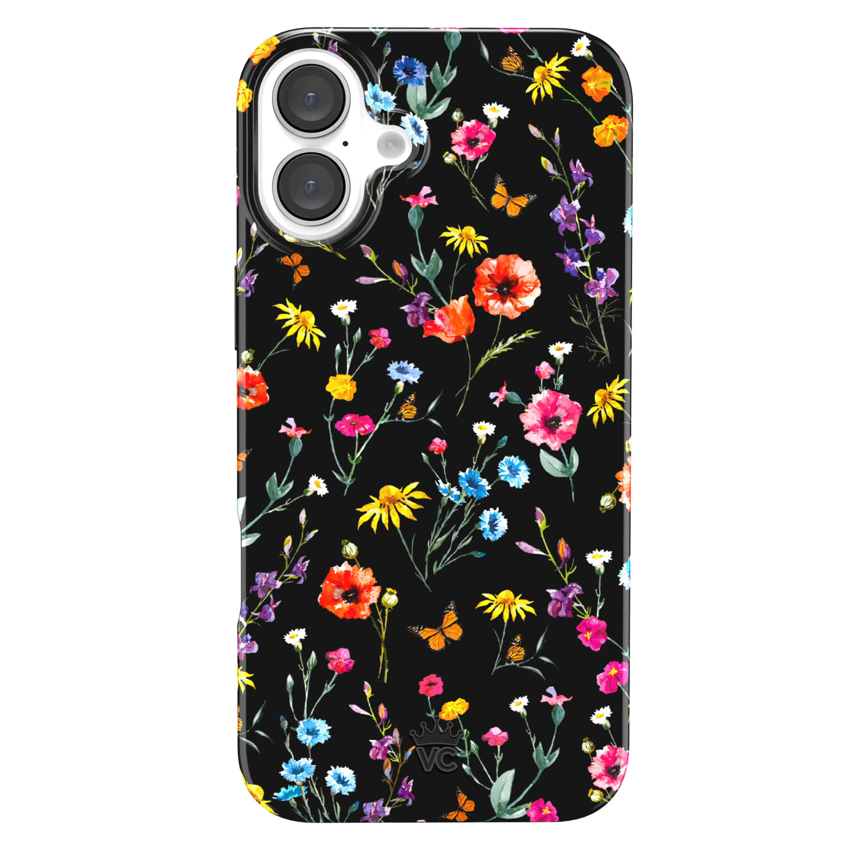 Black Wildflower iPhone Case