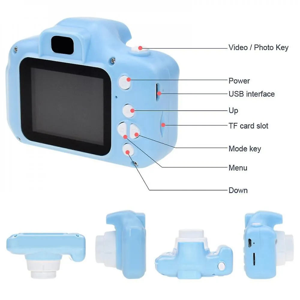 Blue Children Camera Digital Hd Mini 1080p Kids Gift Toy