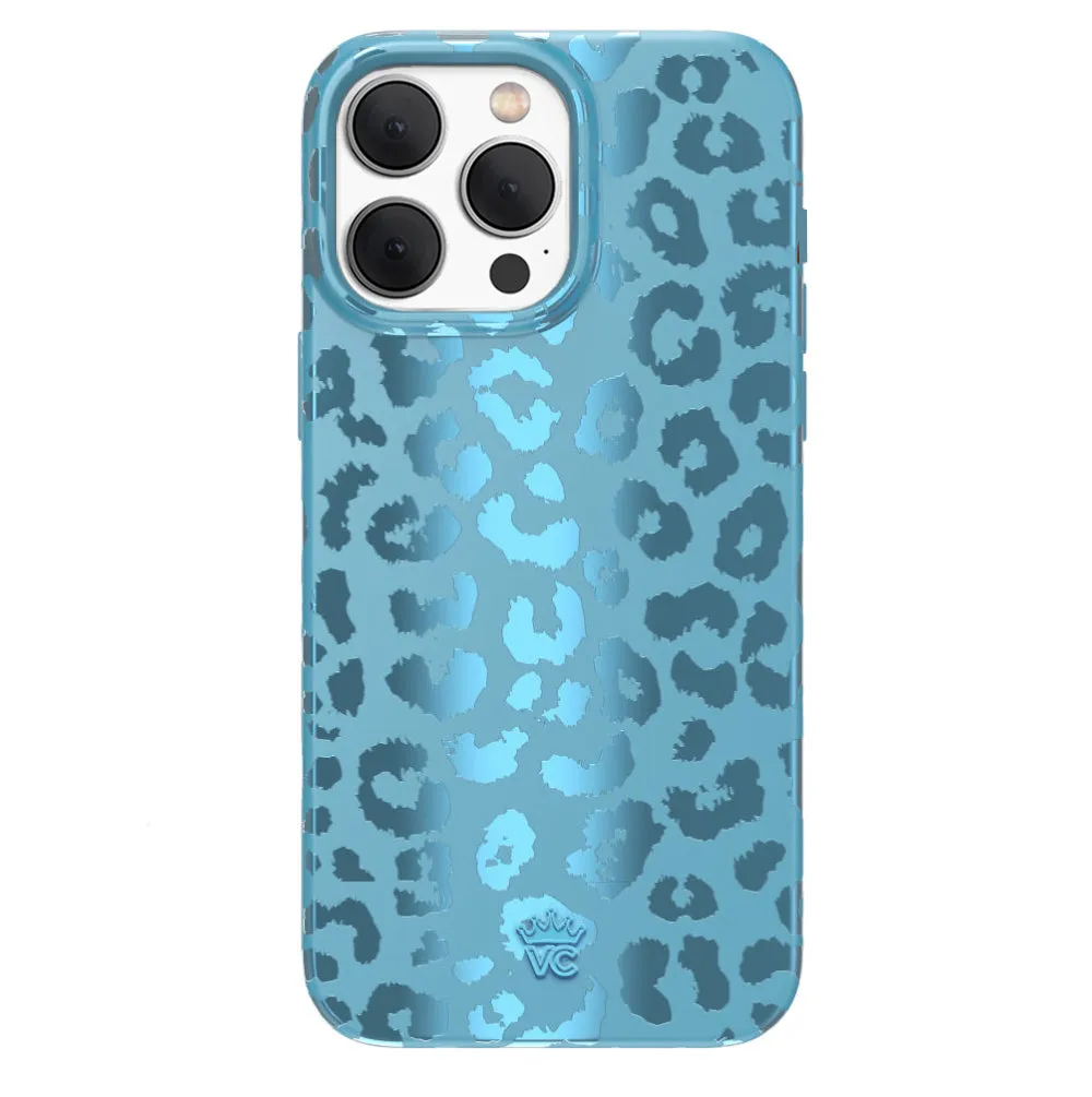 Blue Sapphire Leopard iPhone Case