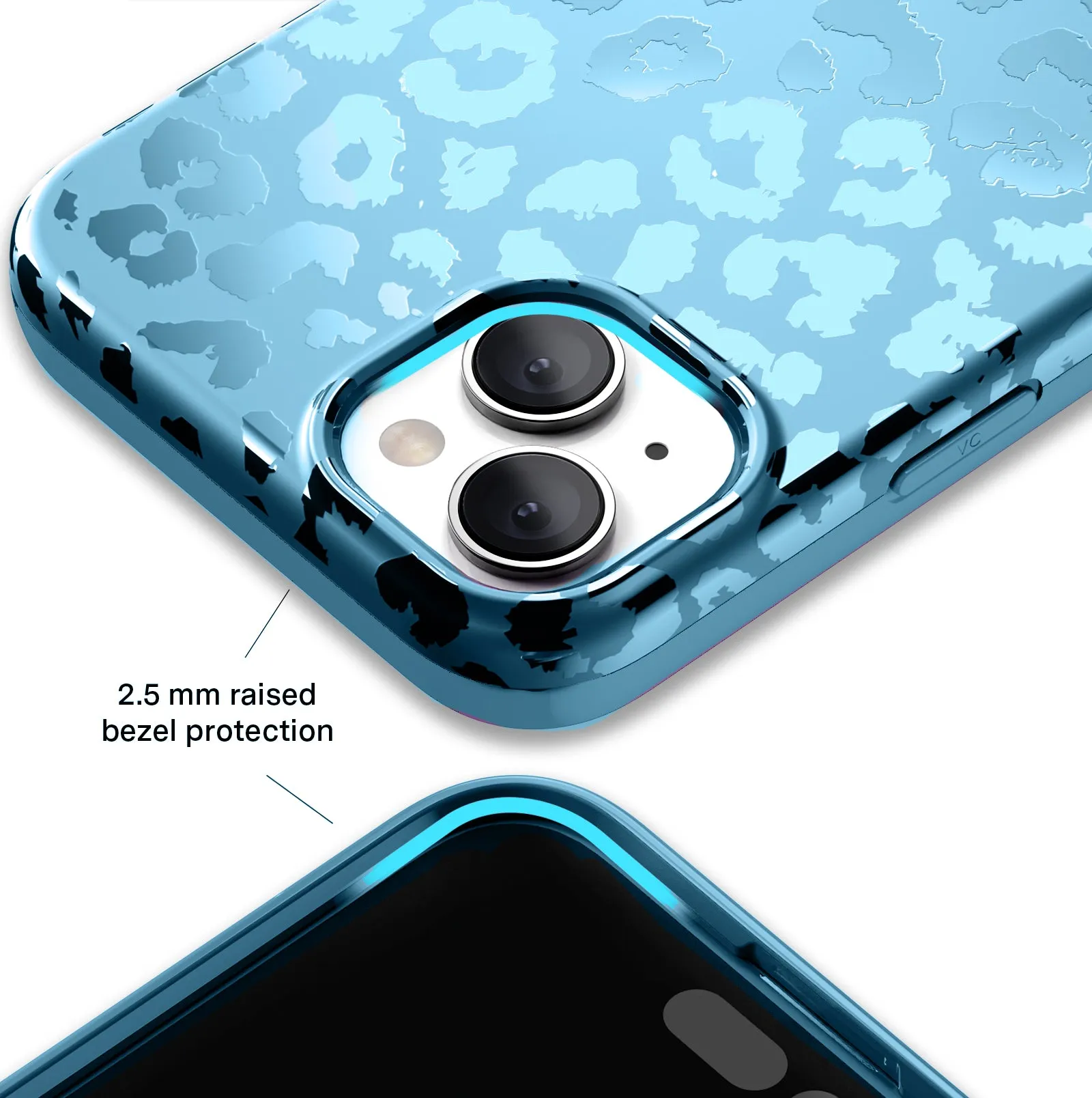 Blue Sapphire Leopard iPhone Case