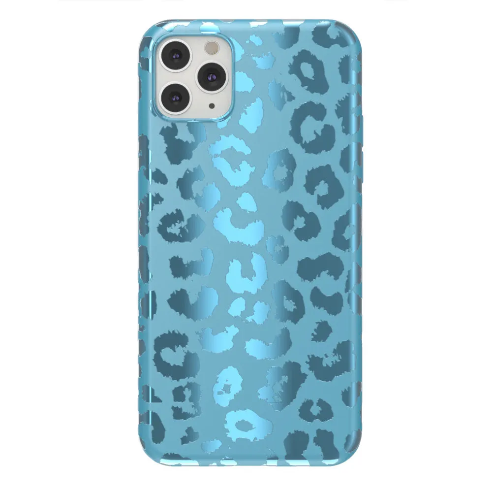 Blue Sapphire Leopard iPhone Case