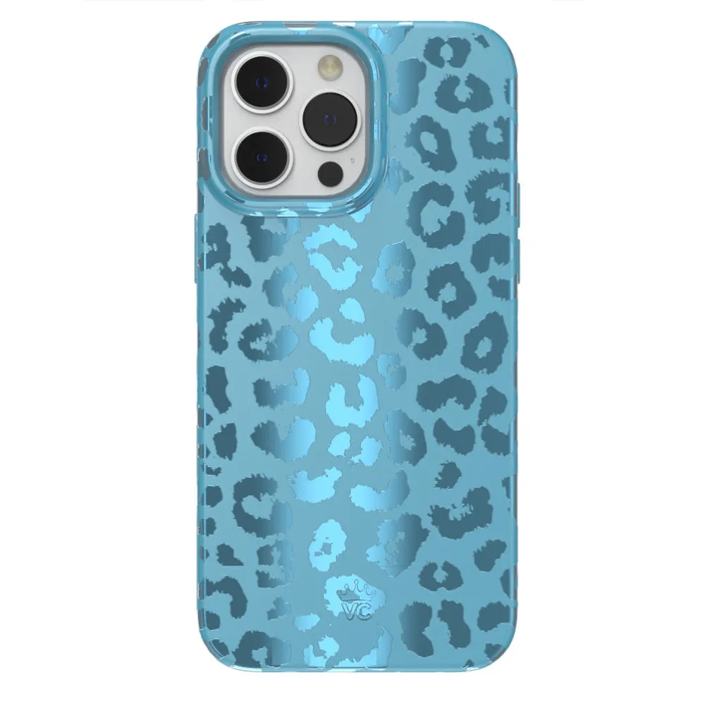 Blue Sapphire Leopard iPhone Case