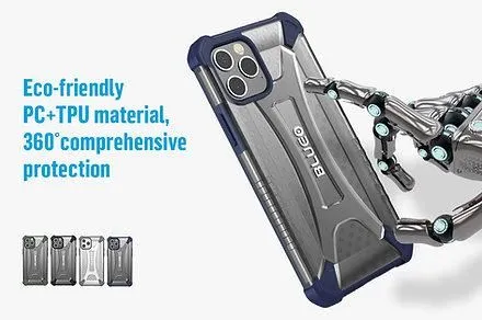 Blueo Armor Series Military Grade Protection Case for iPhone 12 Pro Max Blue