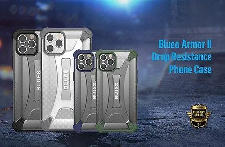 Blueo Armor Series Military Grade Protection Case for iPhone 12 Pro Max Blue