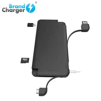 BrandCharger iQ  Powerbank with Syncing Cable, Card Reader and Portable Data Storage