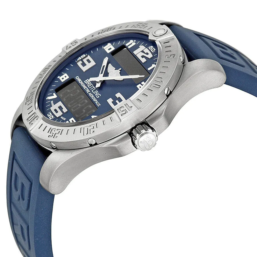 Breitling Aerospace Blue Dial Blue Rubber Men's Watch E7936310-C869BLPT E7936310-C869-145S-A20SS