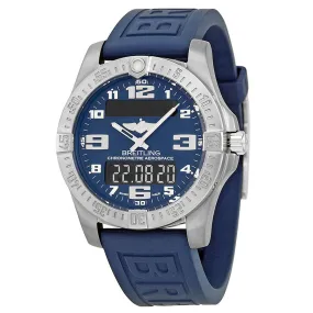 Breitling Aerospace Blue Dial Blue Rubber Men's Watch E7936310-C869BLPT E7936310-C869-145S-A20SS