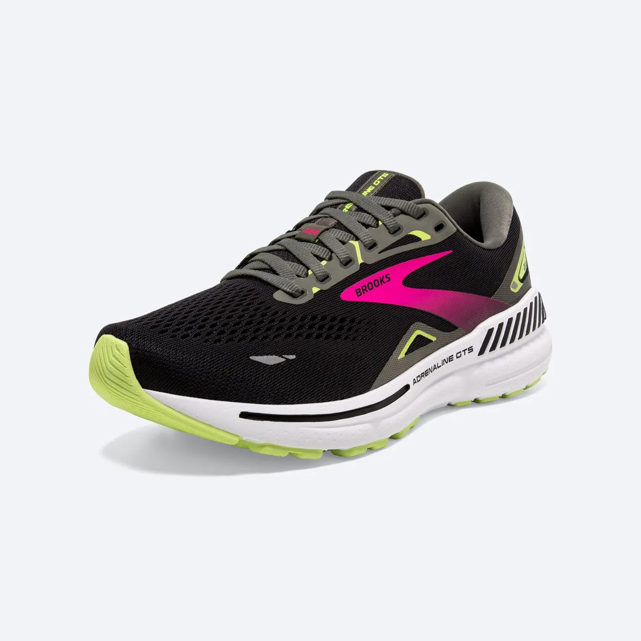 Brooks W Adrenaline GTS 23 BLACK / GUNMETAL / SHARP GREEN