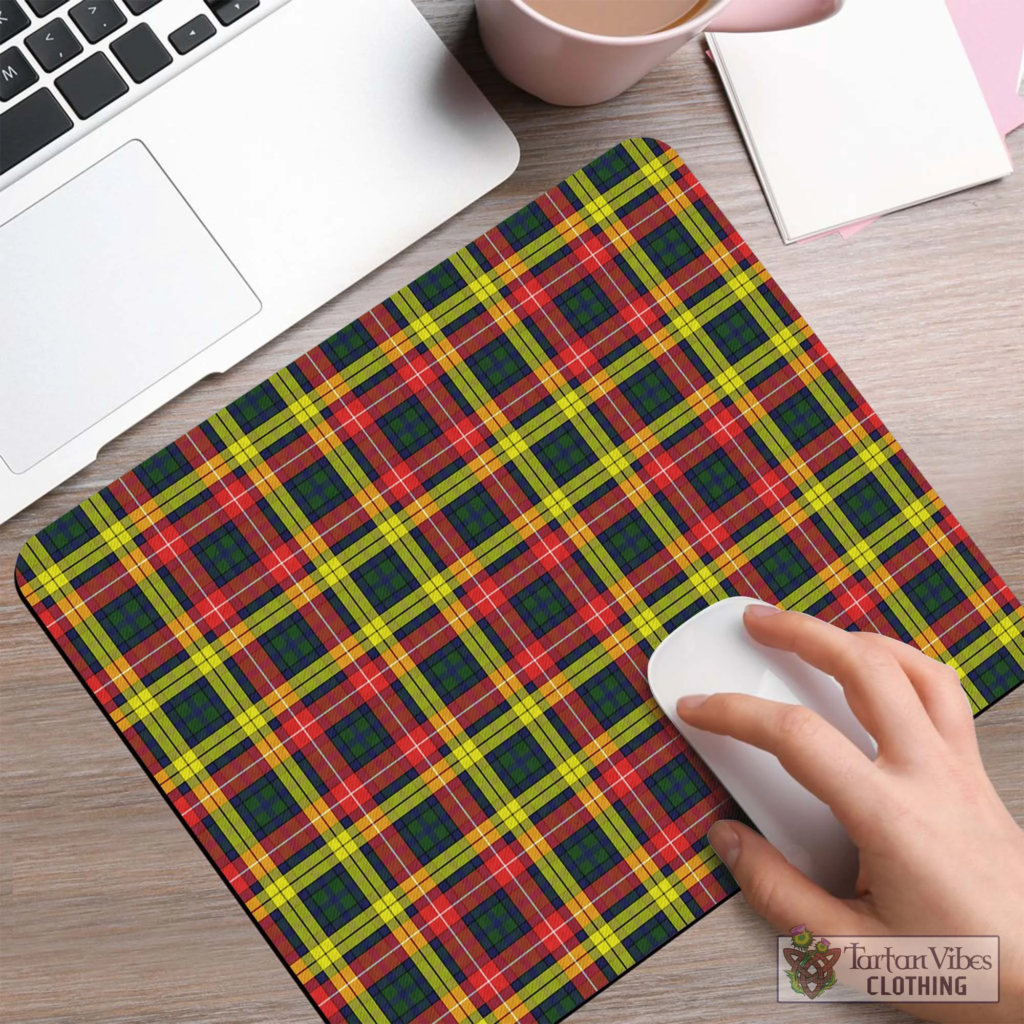 Buchanan Modern Tartan Mouse Pad