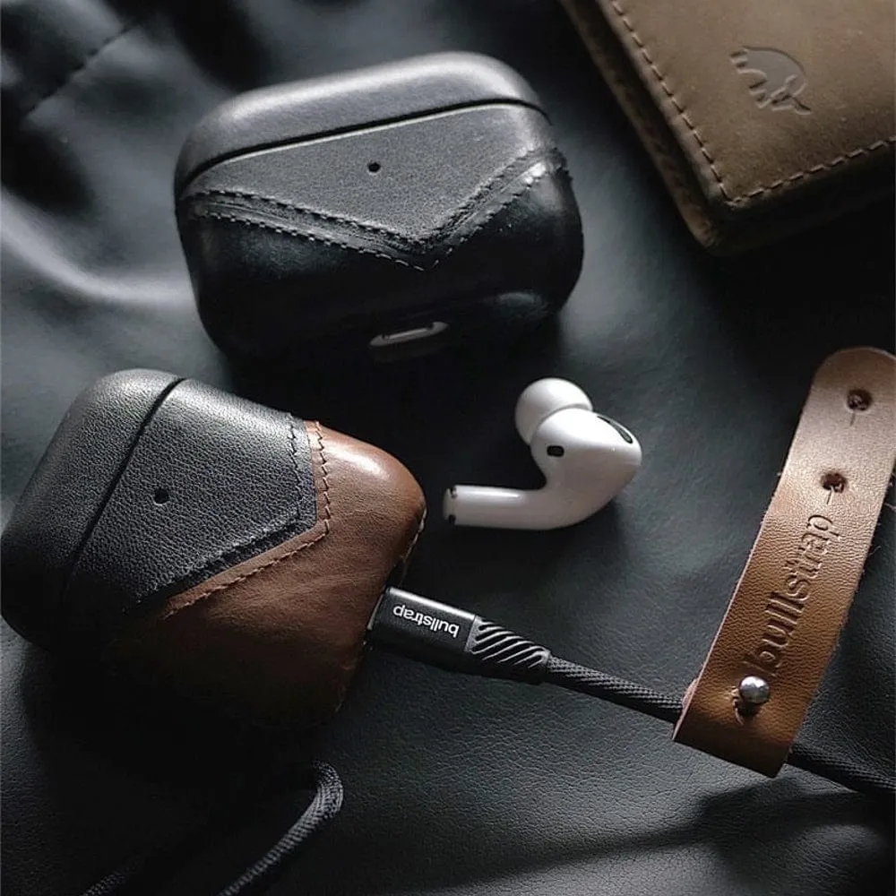 Bullstrap Men's Leather AirPods Case with Micofiber Internal Lining