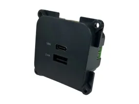 C-Line CBE Double USB Socket USB C and USB A