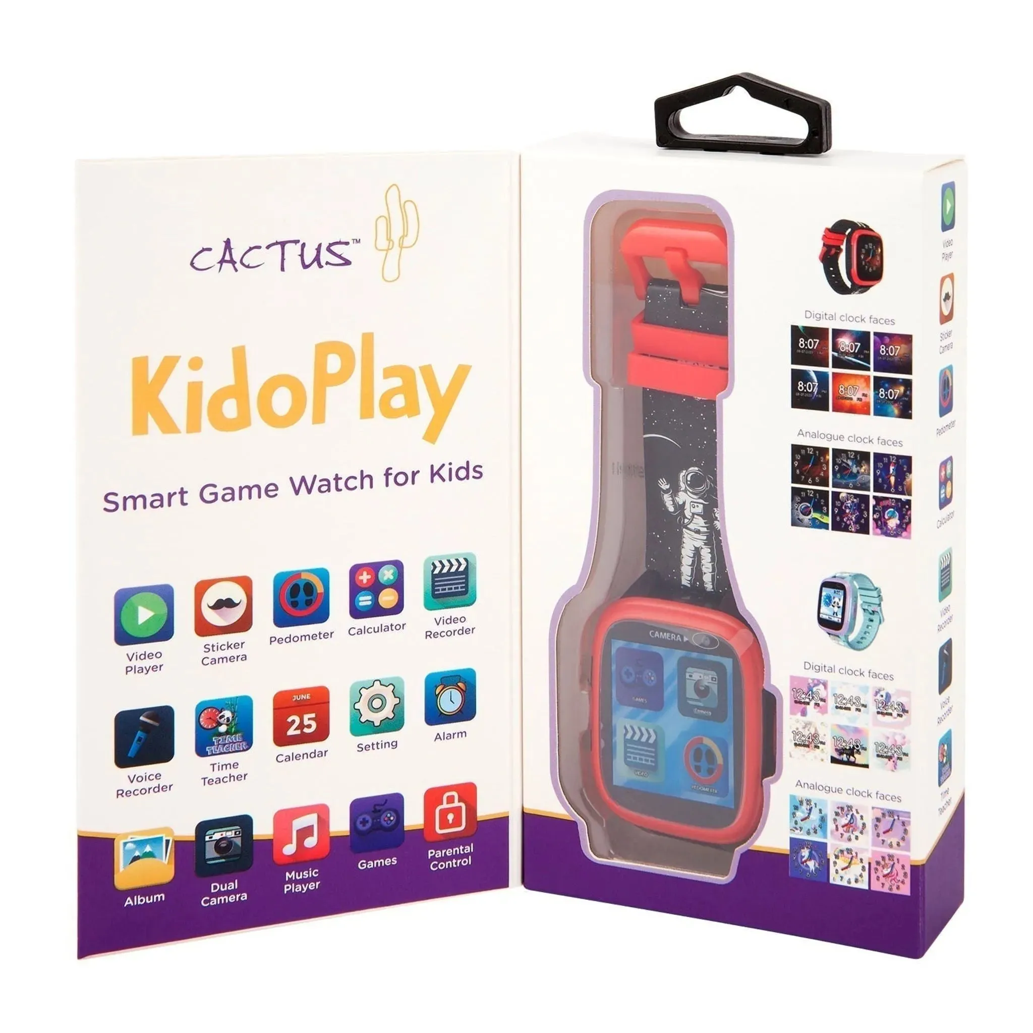 Cactus - Kidoplay - Kids Interactive Game Watch - Black / Red trim