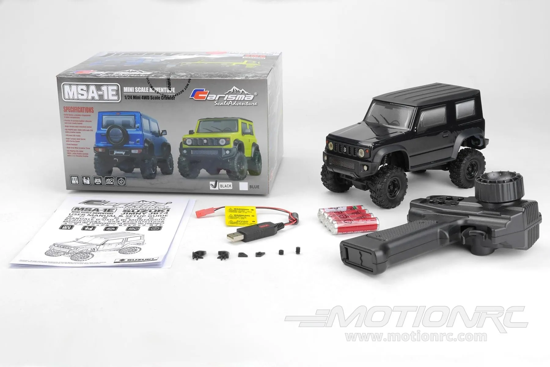 Carisma MSA-1E Suzuki Jimny JB74 Black 1/24 Scale 4WD Crawler - RTR