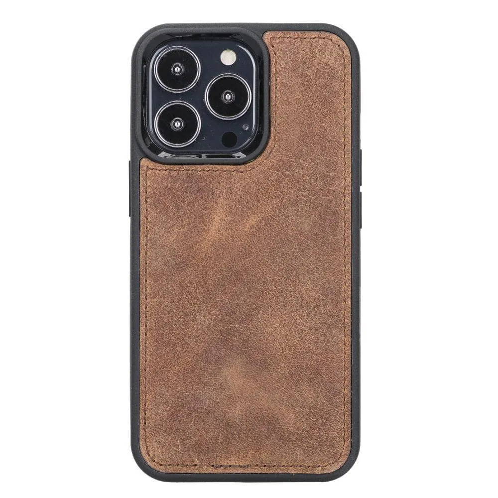 Carter iPhone 13 Pro Max Detachable Wallet Case, Antique Brown