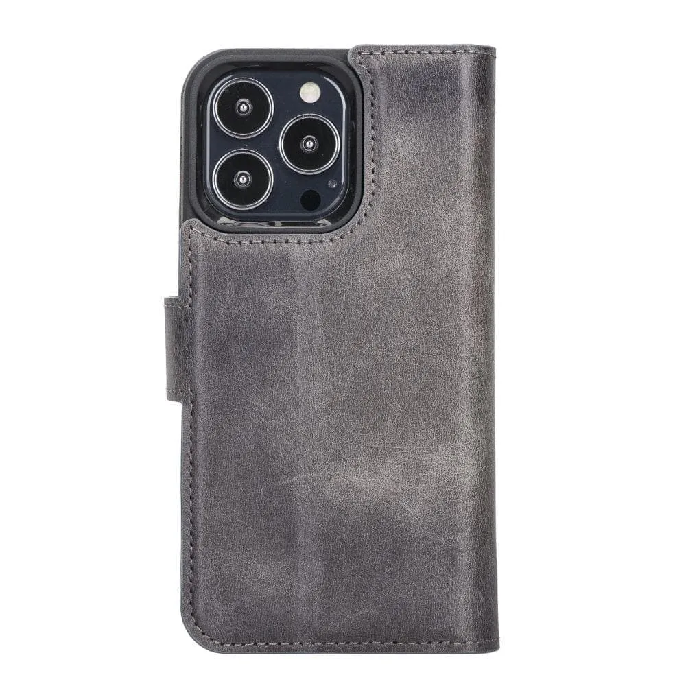 Carter iPhone 13 Pro Max Detachable Wallet Case, Tiguan Gray