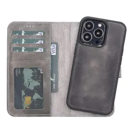 Carter iPhone 13 Pro Max Detachable Wallet Case, Tiguan Gray