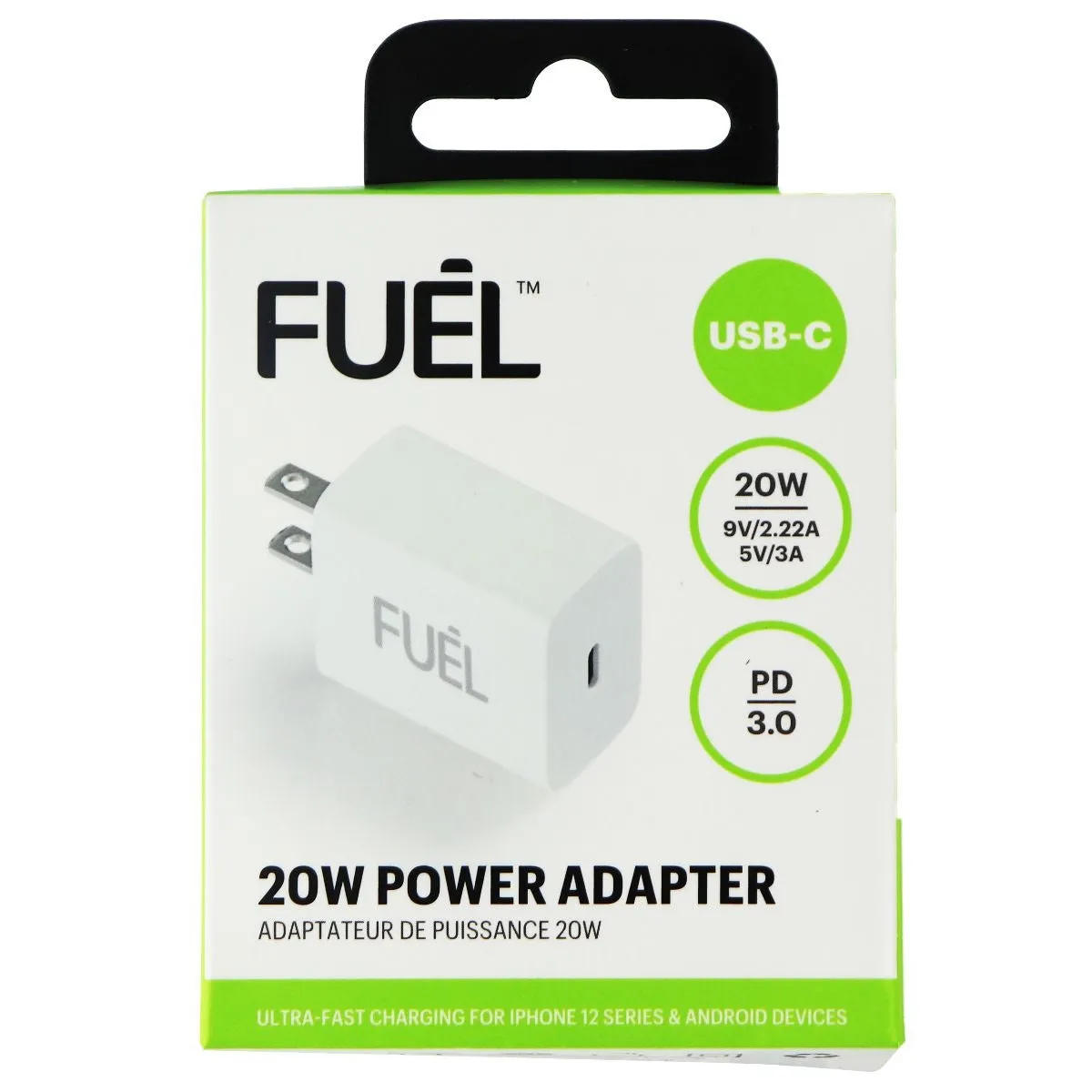 Case-Mate FUEL (20-Watt) Fast Charge (5V/3A) USB-C PD Wall Charger - White