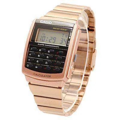 Casio CA-506C-5A Rosegold Calculator Watch for Men and Women