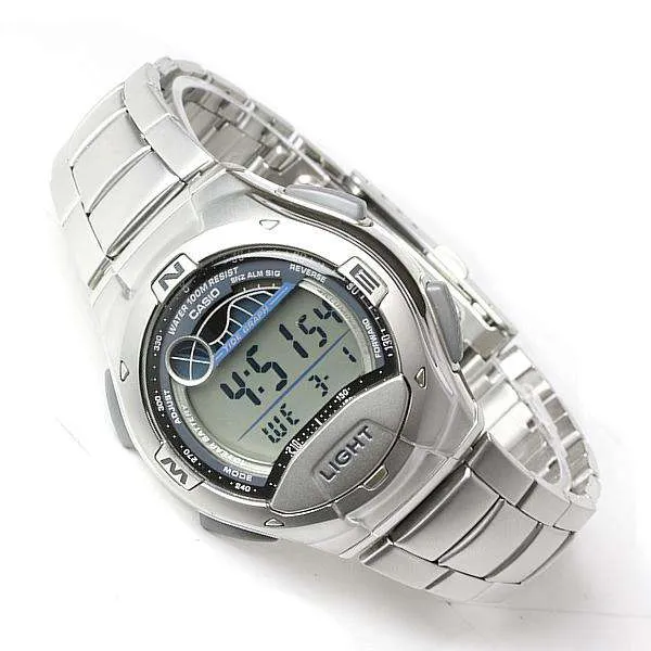 Casio W-753D-1AVDF Silver Stainless Watch for Men