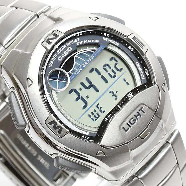 Casio W-753D-1AVDF Silver Stainless Watch for Men