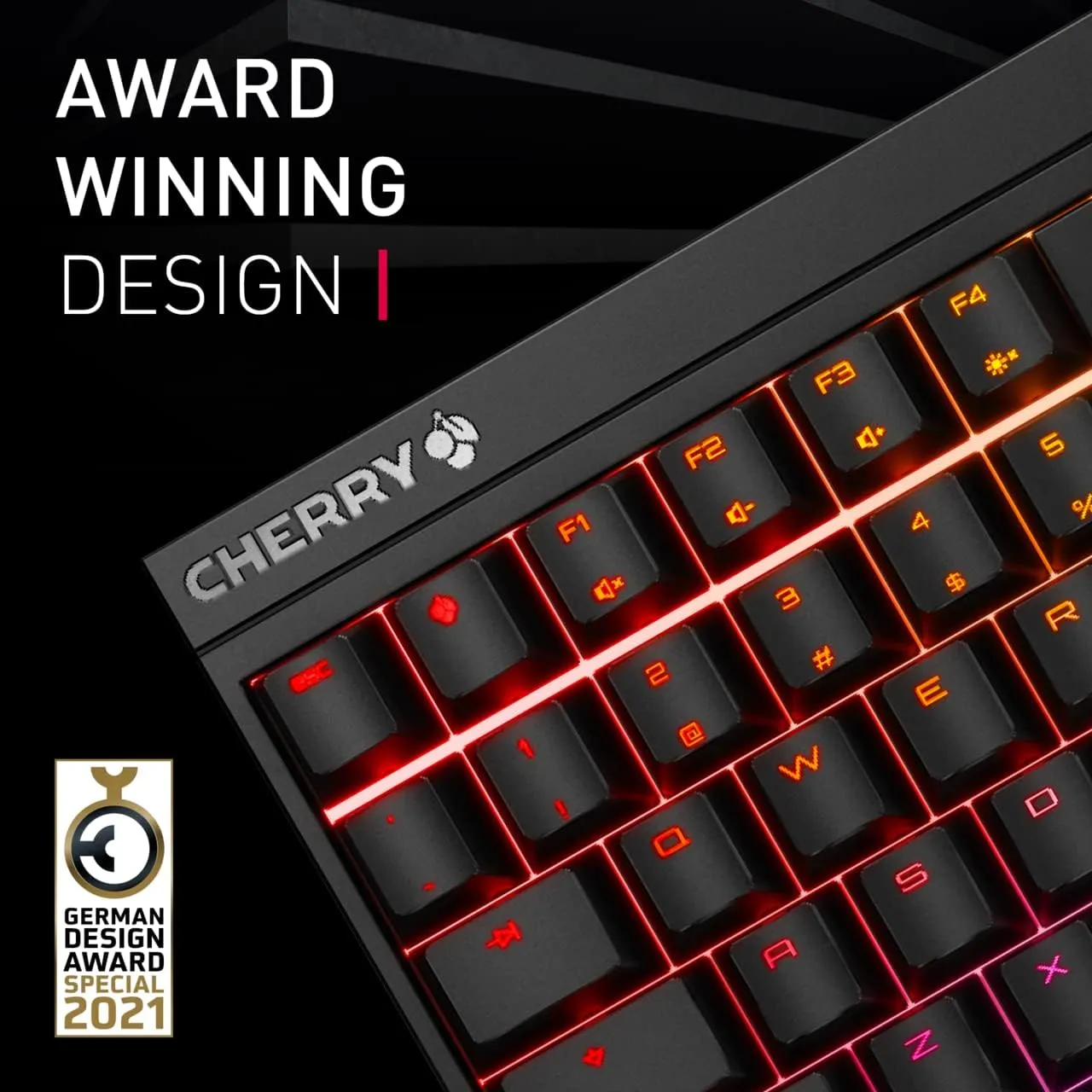 【本週特價】CHERRY G80-3821 MX2.0S 黑框RGB 機械式鍵盤 (MX Black) G80-3821LUAEU-2 額外獲贈CHERRY 8-Key 鍵帽