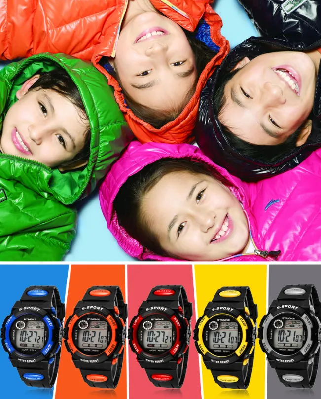 Children's digital Watches Super dive 30 M waterproof outside sport cartoon watches boys girl's Watches