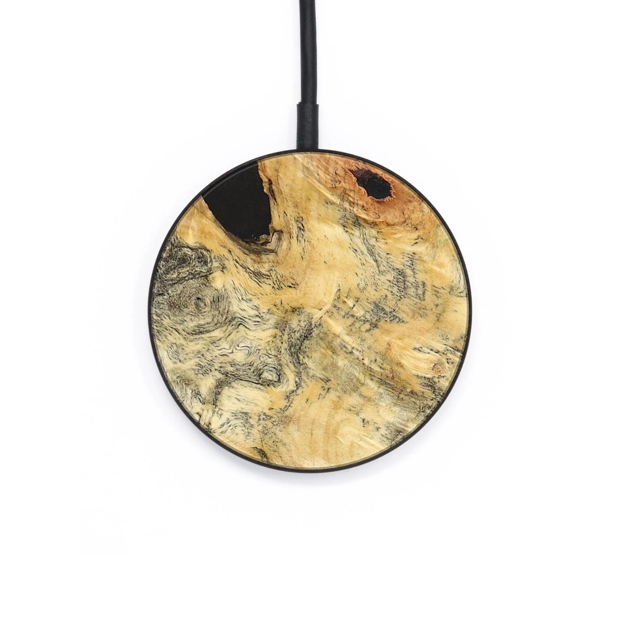 Circle Burl Wood Wireless Charger - Guy (Wood Burl, 655357)