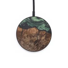 Circle Wood Resin Wireless Charger - Adelyn (Green, 715812)