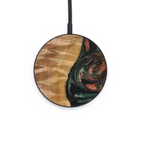 Circle Wood Resin Wireless Charger - Beverly (Green, 648984)