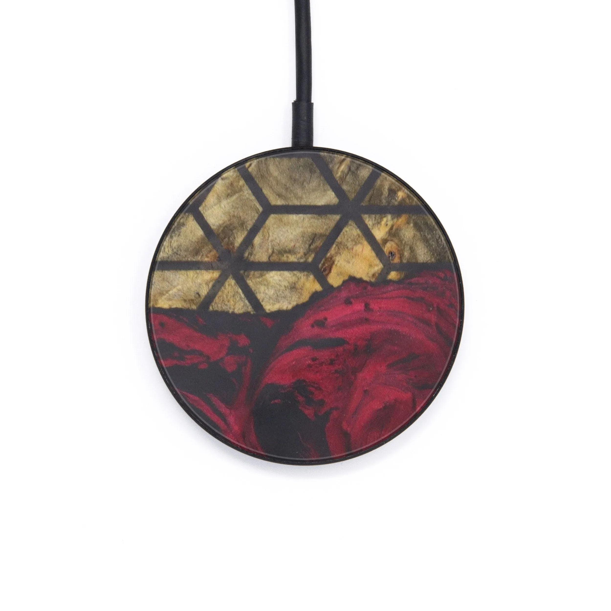 Circle Wood Resin Wireless Charger - Bse (Pattern, 599253)