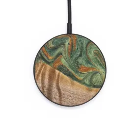 Circle Wood Resin Wireless Charger - Clara (Green, 691431)