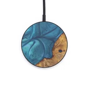 Circle Wood Resin Wireless Charger - Claudina (Light Blue, 599282)