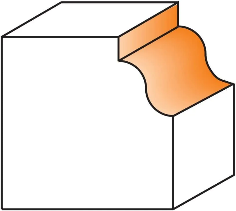 CMT 840.770.11 Roman Ogee Router Bit 1/2-Inch Shank, 1-1/8-Inch Overall Diameter, 29/64-Inch Cutting Length