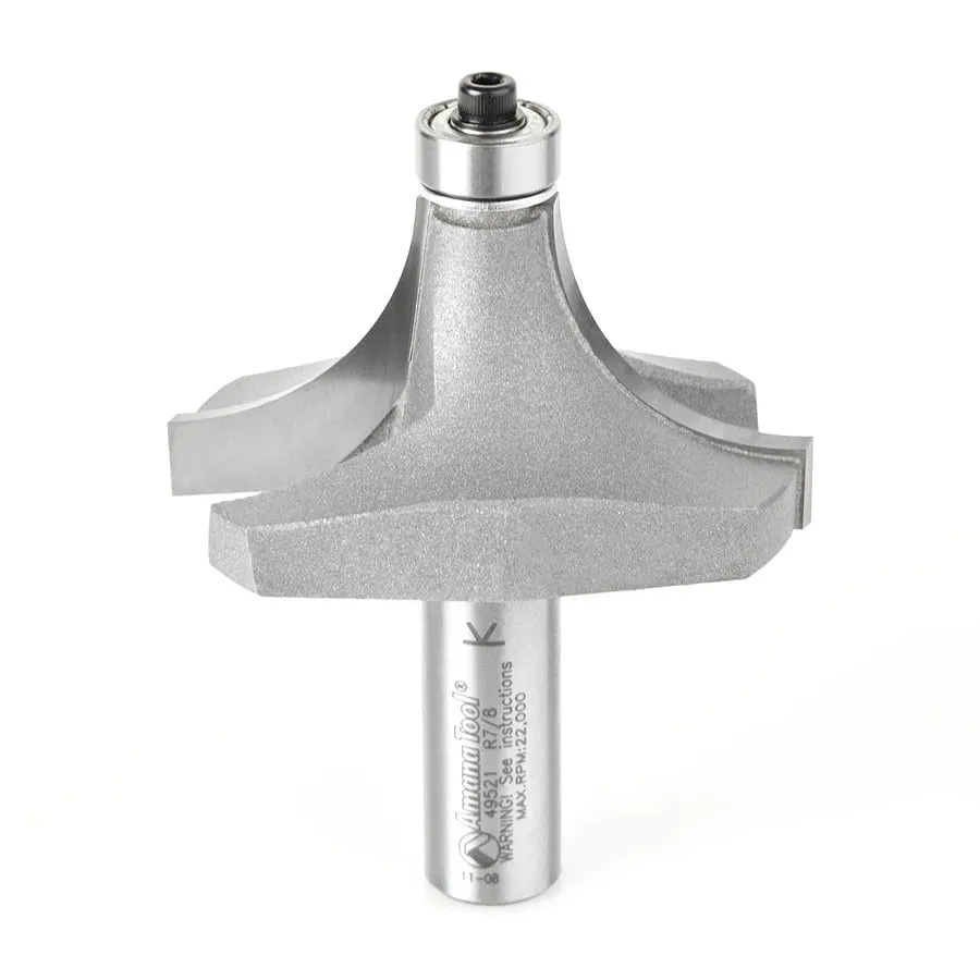 Corner Rounding Router Bit | 7⁄8 Radius x 2 1⁄4 Dia x 1 1⁄4 x 1⁄2"Shank | 49521 | 738685895214