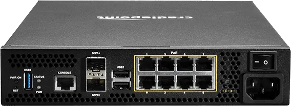 Cradlepoint CR4250 1-yr NetCloud Branch Performance Essentials Plan, Advanced Plan, CR4250 router with POE, and 1200 Mbps Captive Modem BDA1-425P120B-0N