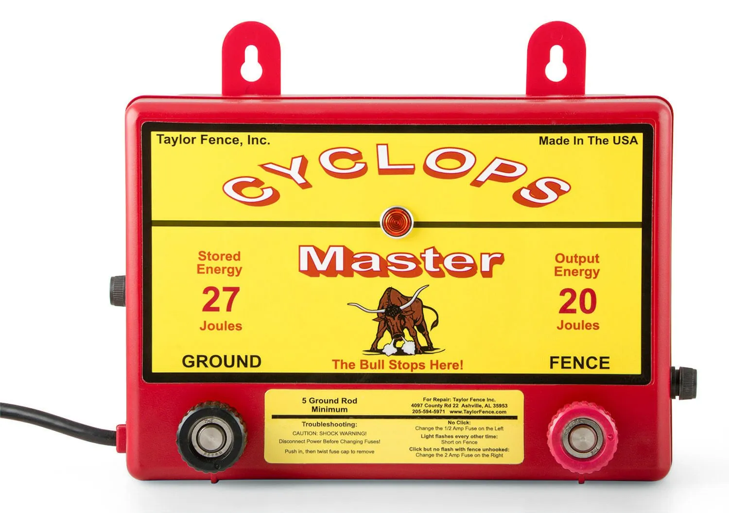 Cyclops Master 20 Joule AC Fence Charger