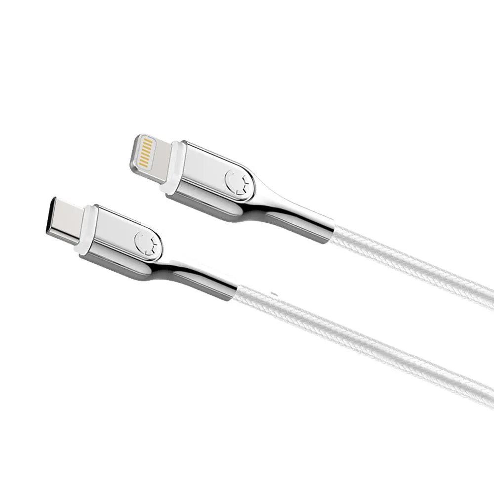 Cygnett Armoured 1m Lightning to USB-C Cable (White)