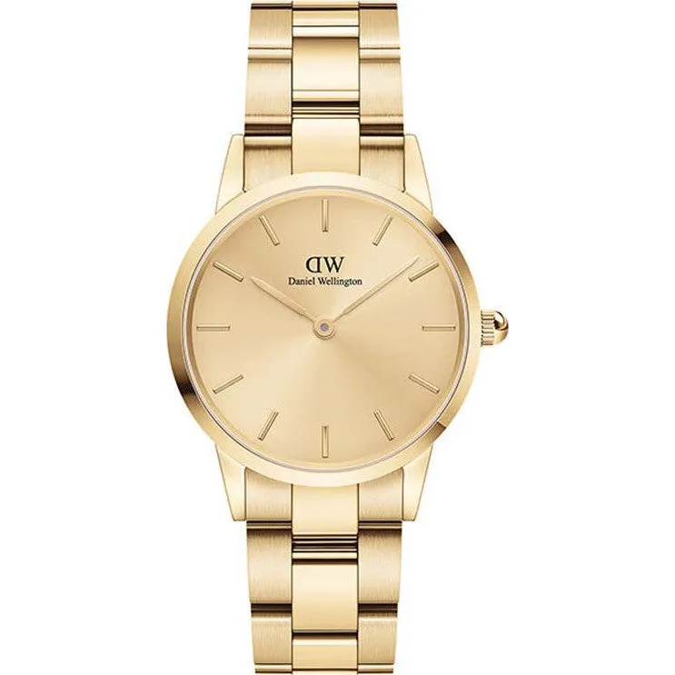 Daniel Wellington Ladies Gold Iconic Link Unitone Watch DW00100403