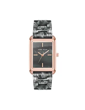 Delicate Rectangular Acetate Link Bracelet Watch