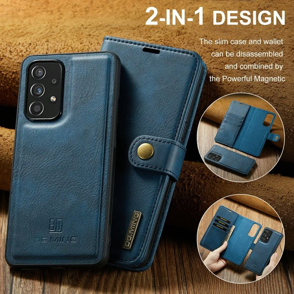 DG.MING Samsung Galaxy A53 5G 2-in-1 Wallet Case - Blue