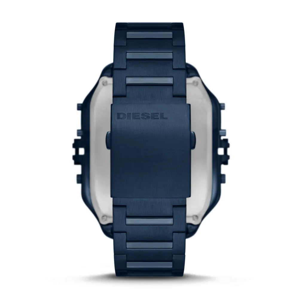 Diesel Clasher Digital Blue-Tone Stainless Steel Watch DZ7464