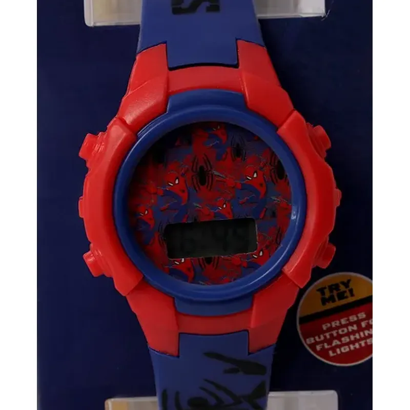 Disney Spiderman Free Size Digital Watch-3 Red & Blue